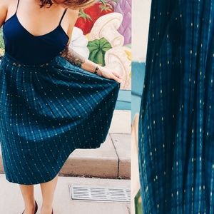 A-line midi high waist skirt